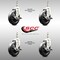 Service Caster 5 Inch 316SS Soft Rubber Wheel Swivel 3/8 Inch Threaded Stem Caster Set Brake SCC-SS316TS20S514-SRS-TLB-381615-4 - alternate 3